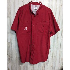 Alabama Crimson Tide Pro Edge Vented Shirt Large Pockets Embroidered